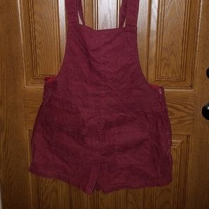 Burgundy overalls